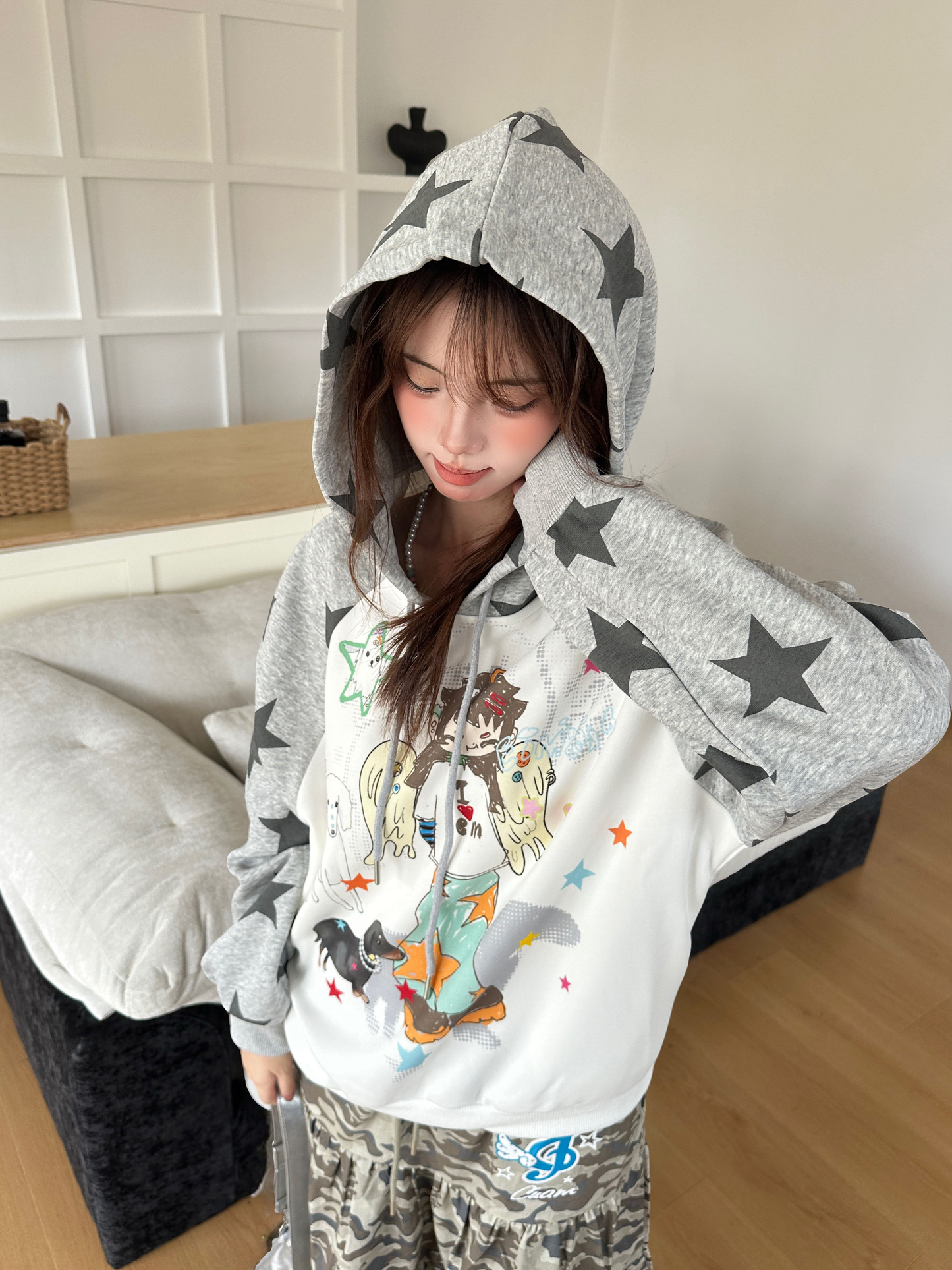 Y2K Star Cartoon Hoodie PA20260