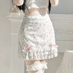 floral bowknot skirt PL53353