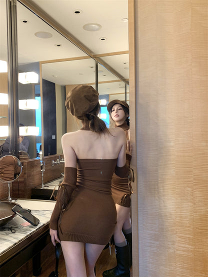 Knitted Hollow Dress PA10224