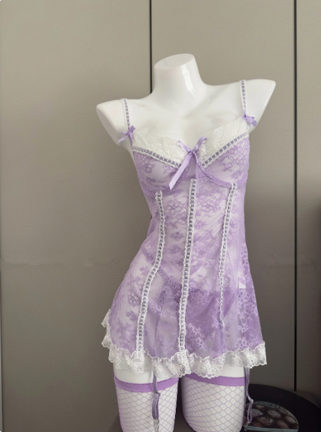 Lace Suspender Nightgown PA10226