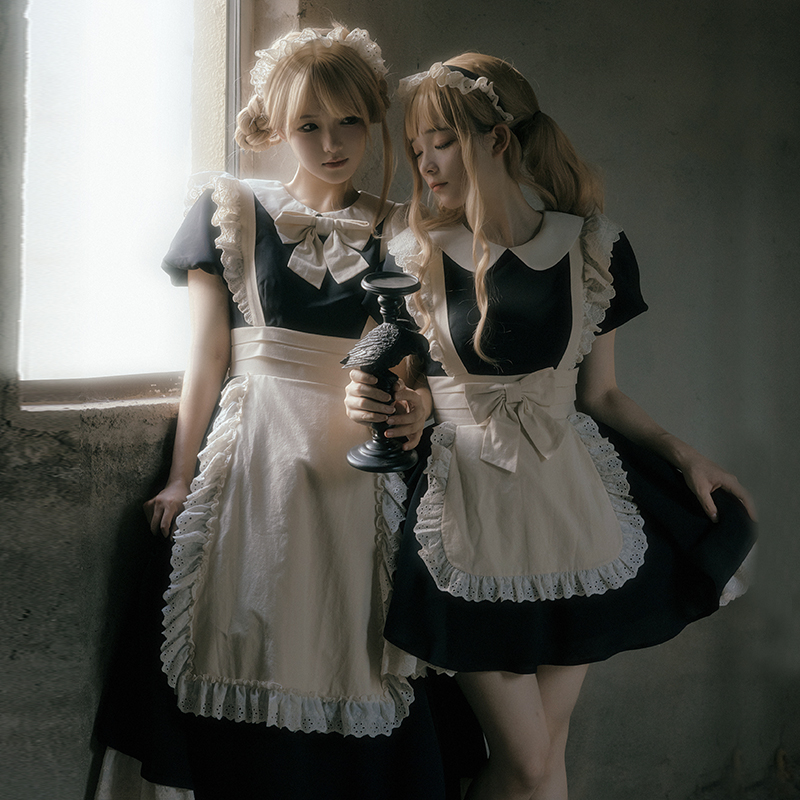 Maid outfit inverted pleated lace PA20120