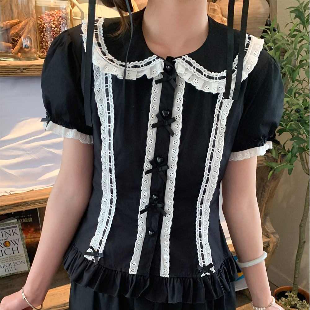 Lolita soft girl puff sleeve shirt PA20202