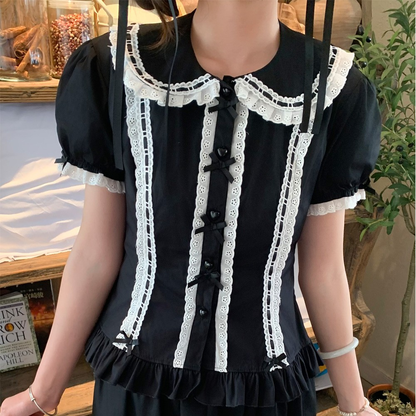 Lolita soft girl puff sleeve shirt PA20202