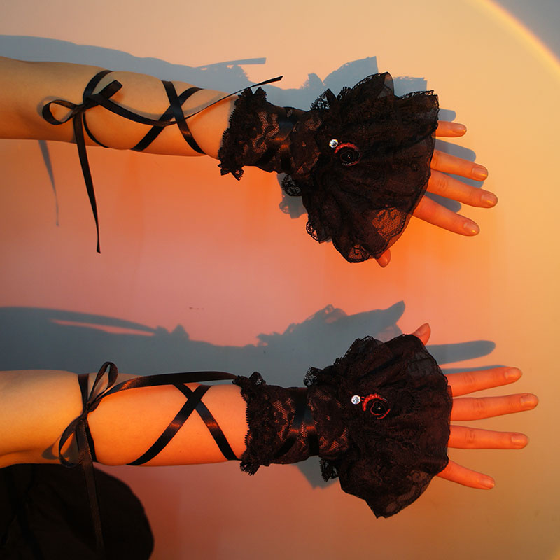 y2k Lolita lace strap sleeves PA20193