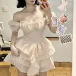 Pale pink princess waist dress PL53358