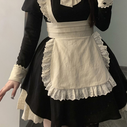 Maid outfit inverted pleated lace PA20120