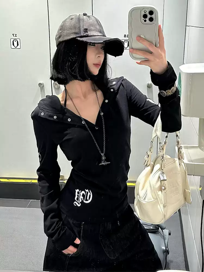 Hoodie Punk Tulle Top PA20253