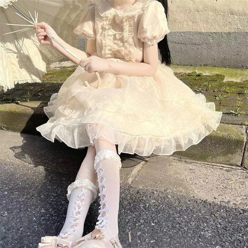 lolita cute bow dress PL53315