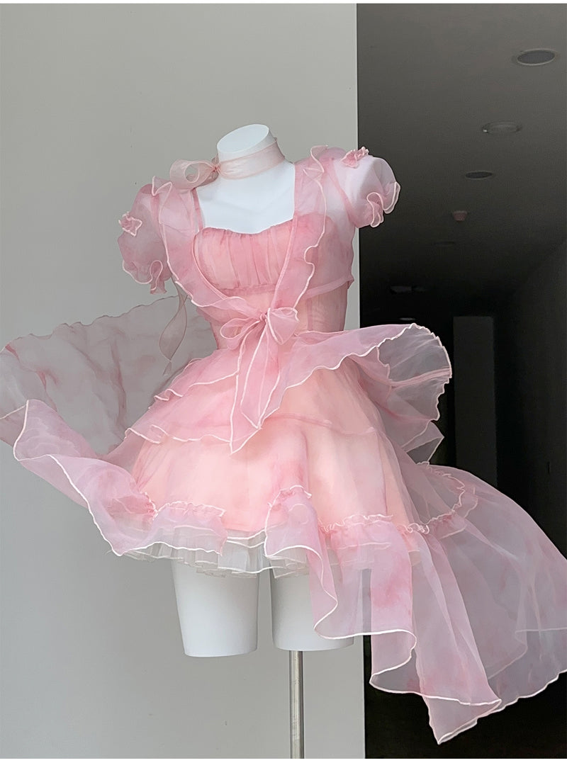 Pink Trailing Dress PL53355