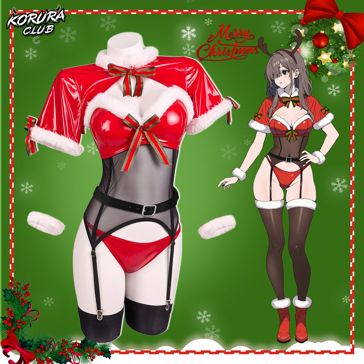 Pre-Order Cosplay Christmas Reindeer Lingerie KO172