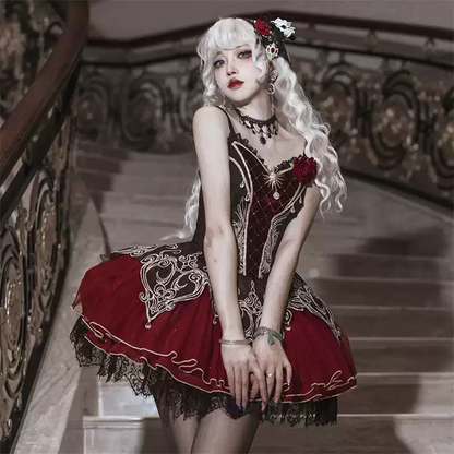 Dark Gothic Lolita Dress Set PA20216