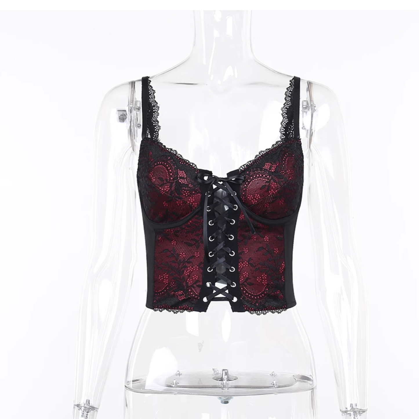 Gothic lace subculture bra suspenders PA20173