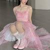 Pink Trailing Dress PL53355