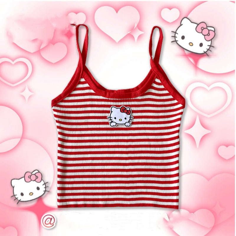 Cat Camisole Striped Vest PL53721