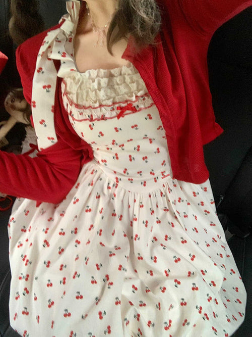 Sweet Floral Suspender Dress PA10141