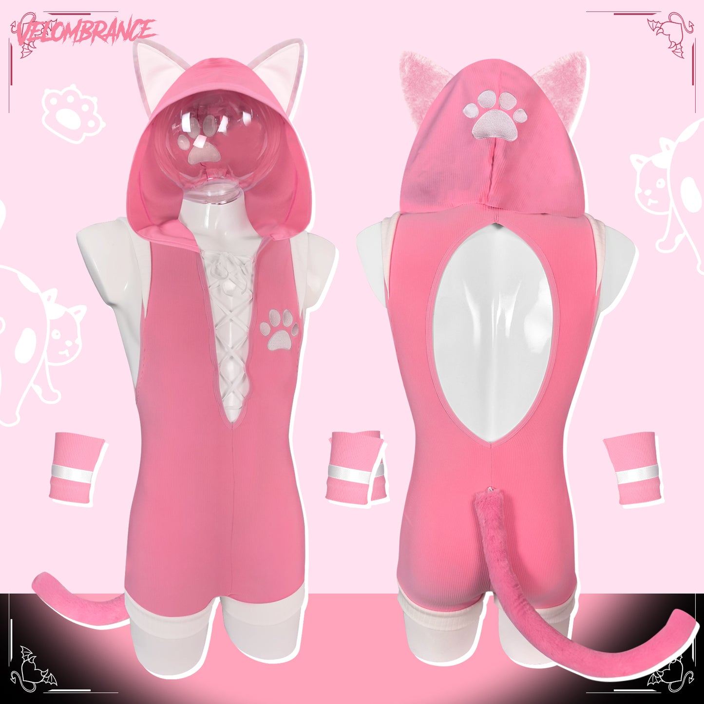 Cat bodysuit (3-Piece Set） AS43