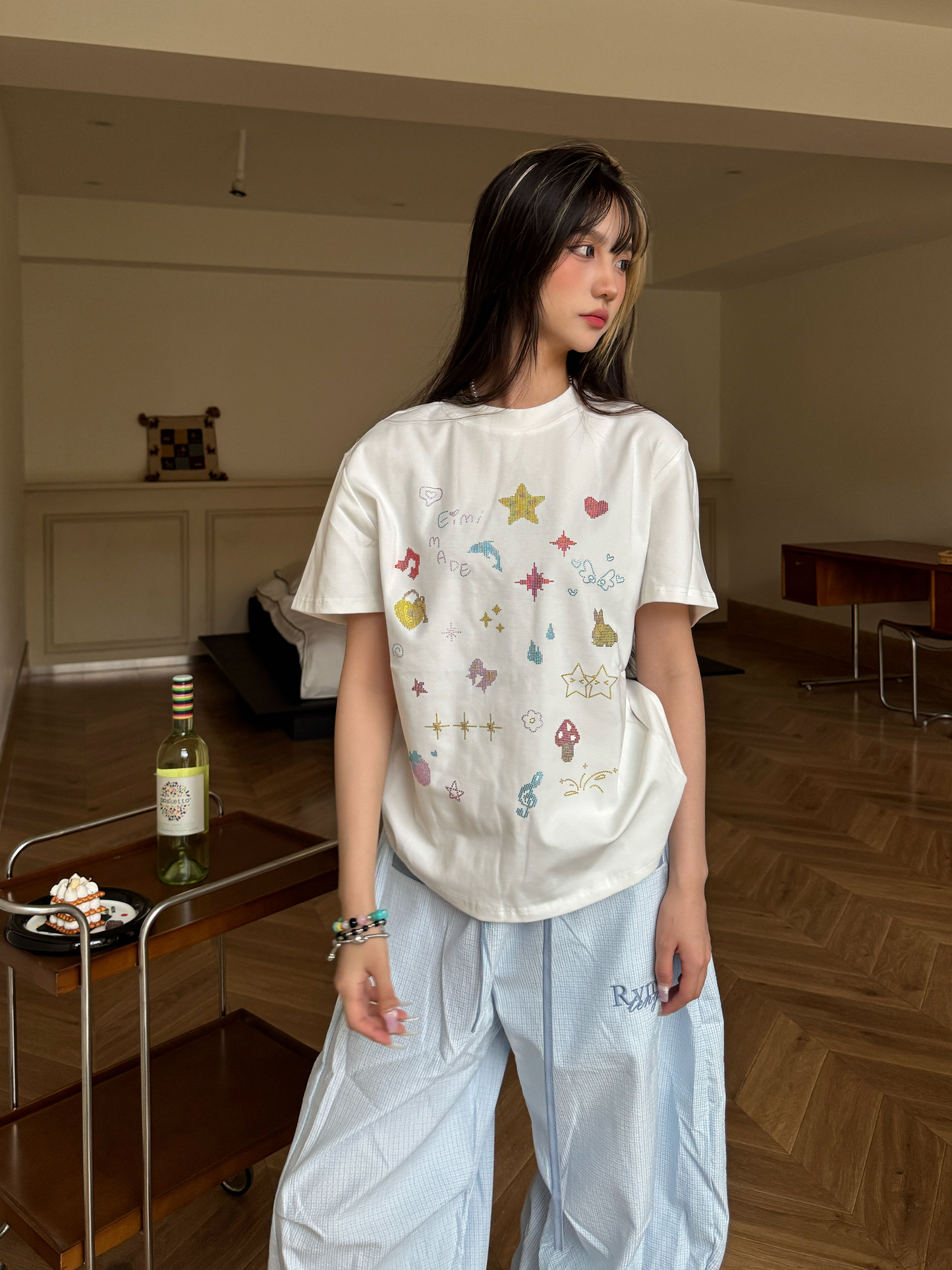 Hot diamond casual T-shirt PA20262