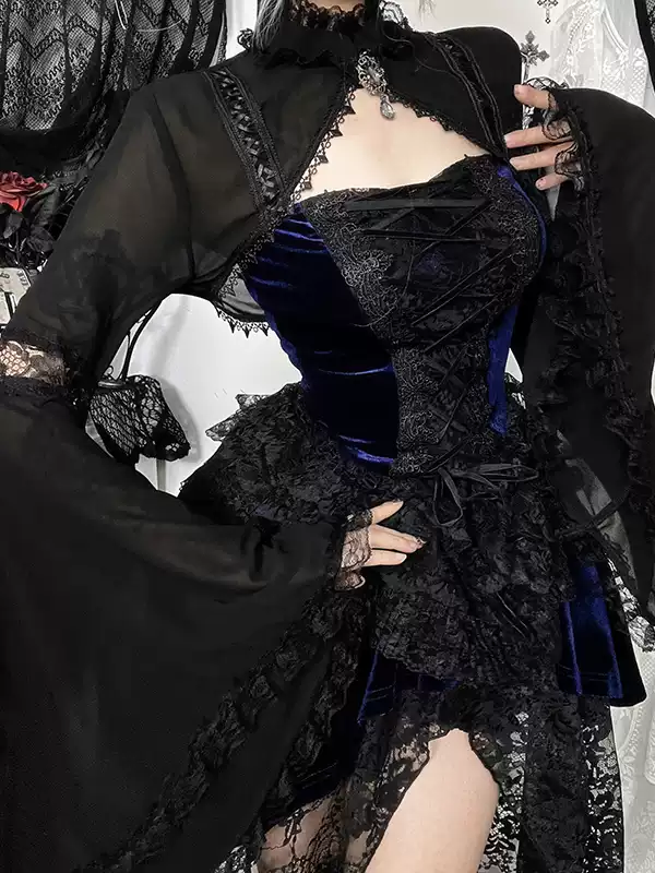 Goth Subculture Lace Dress PA20218