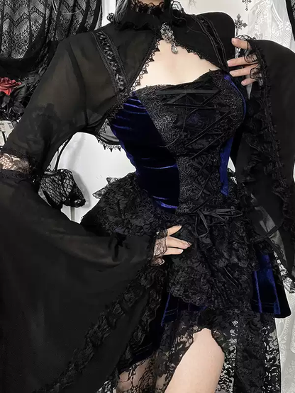 Goth Subculture Lace Dress PA20218