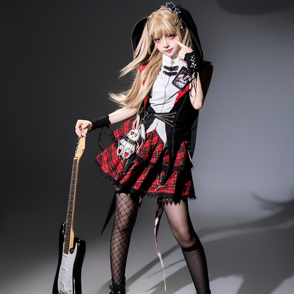 Rock bunny punk gothic hooded lolita PA20268