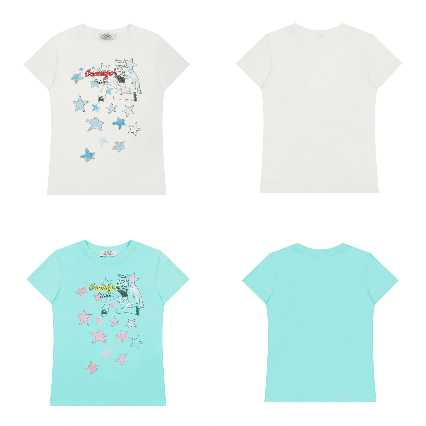 Y2K star cartoon print T-shirt PA20263