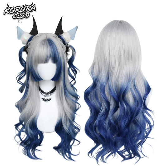 Korura Original Wig #008 Blue and White – AkaiYoru Hime