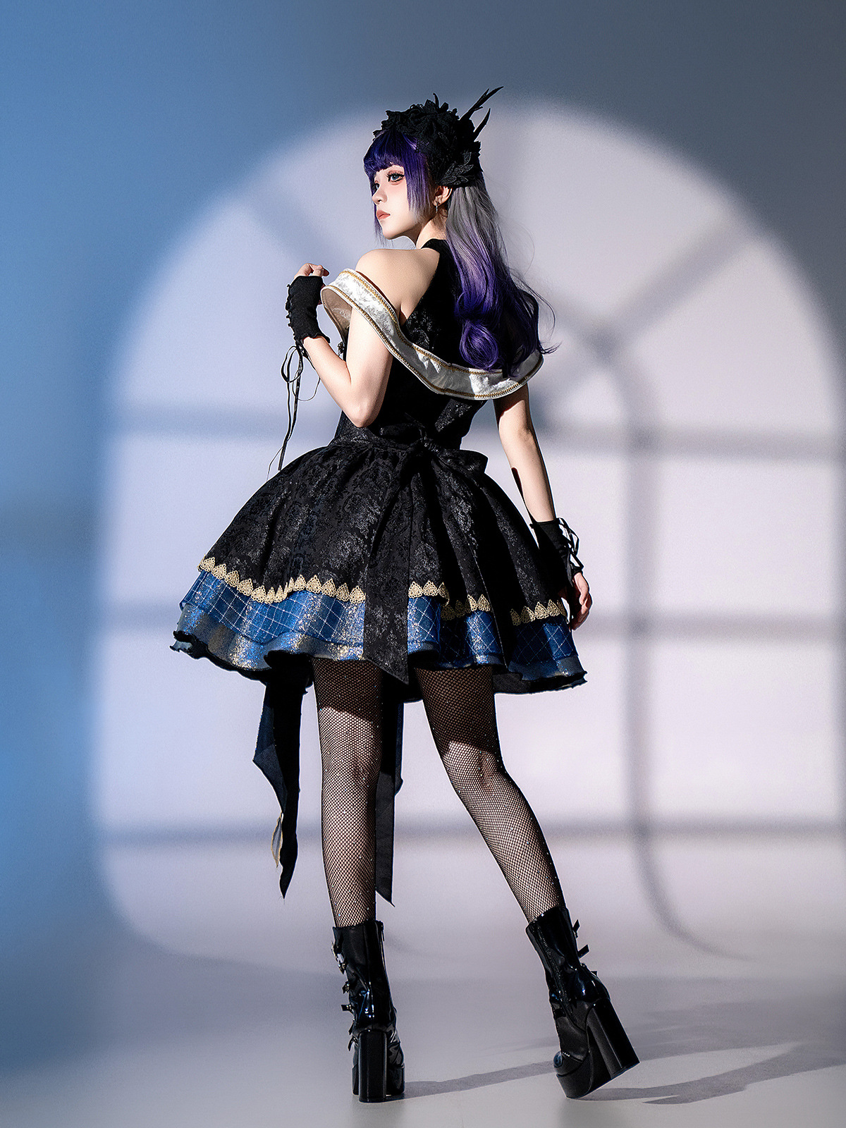Gothic Embroidered Lolita Cyberpunk Dress PA20227