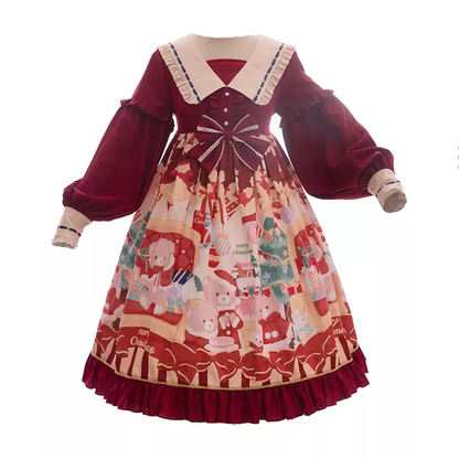 Christmas Bear Lolita Princess Dress PA20286