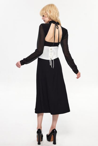 Pre-Sale Dark Gothic Nun Cross Long Dress (3-Piece) HK005