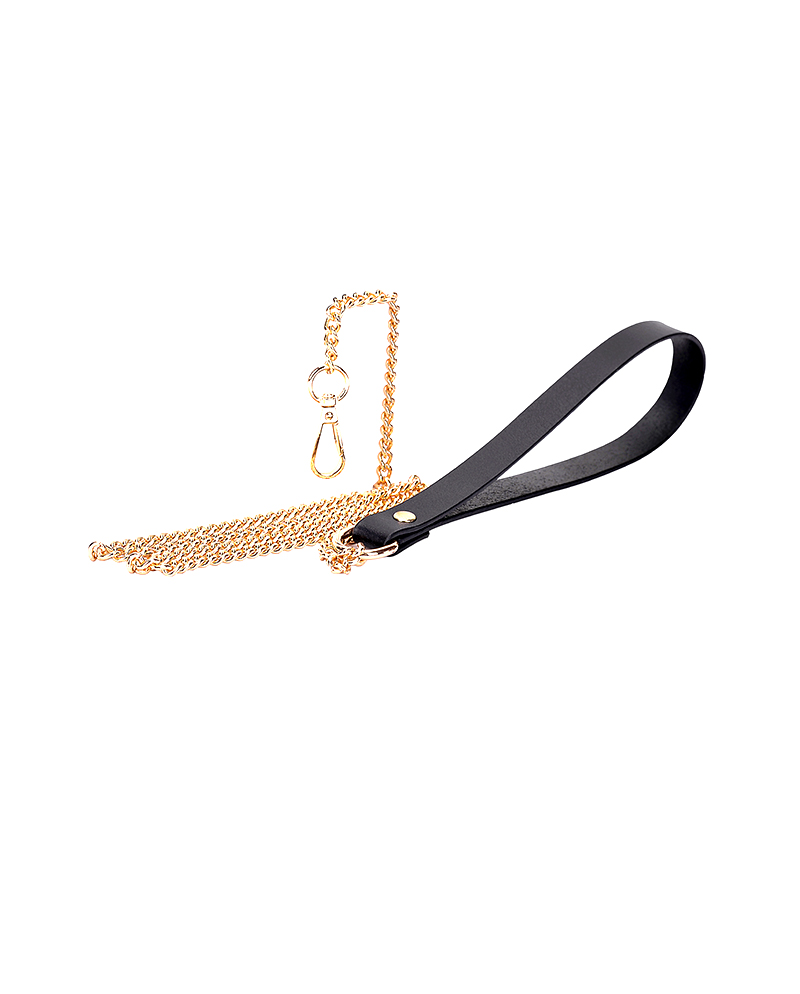 Black leather choker neckband PA20145