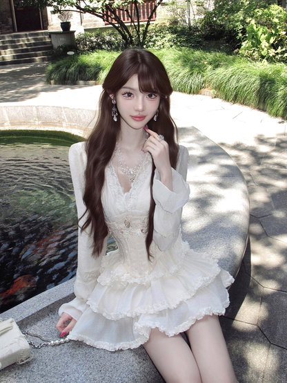 Lace princess dress cake puffy skirt PA20217