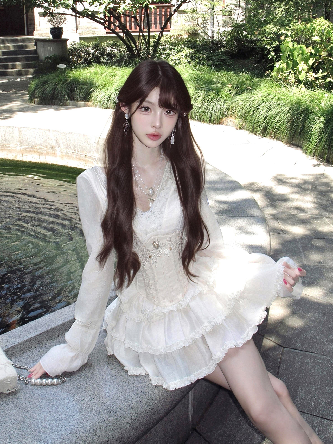 Lace princess dress cake puffy skirt PA20217