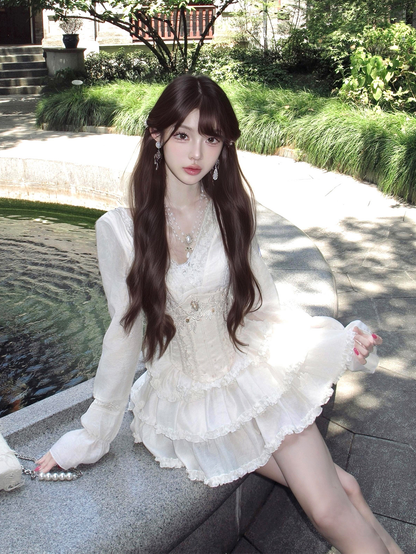 Lace princess dress cake puffy skirt PA20217