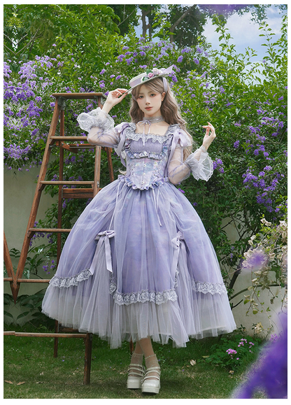 Purple skirt OP fishbone Lolita PA20122