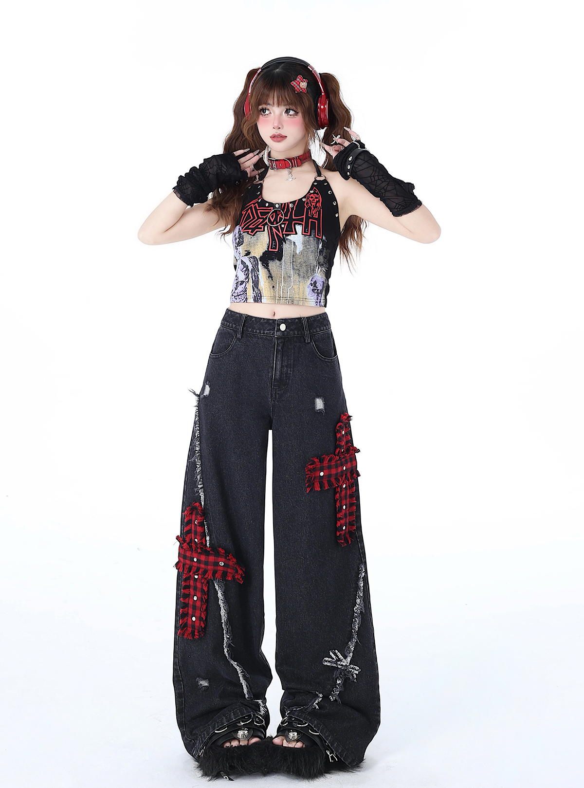Rock punk ripped jeans PA20136
