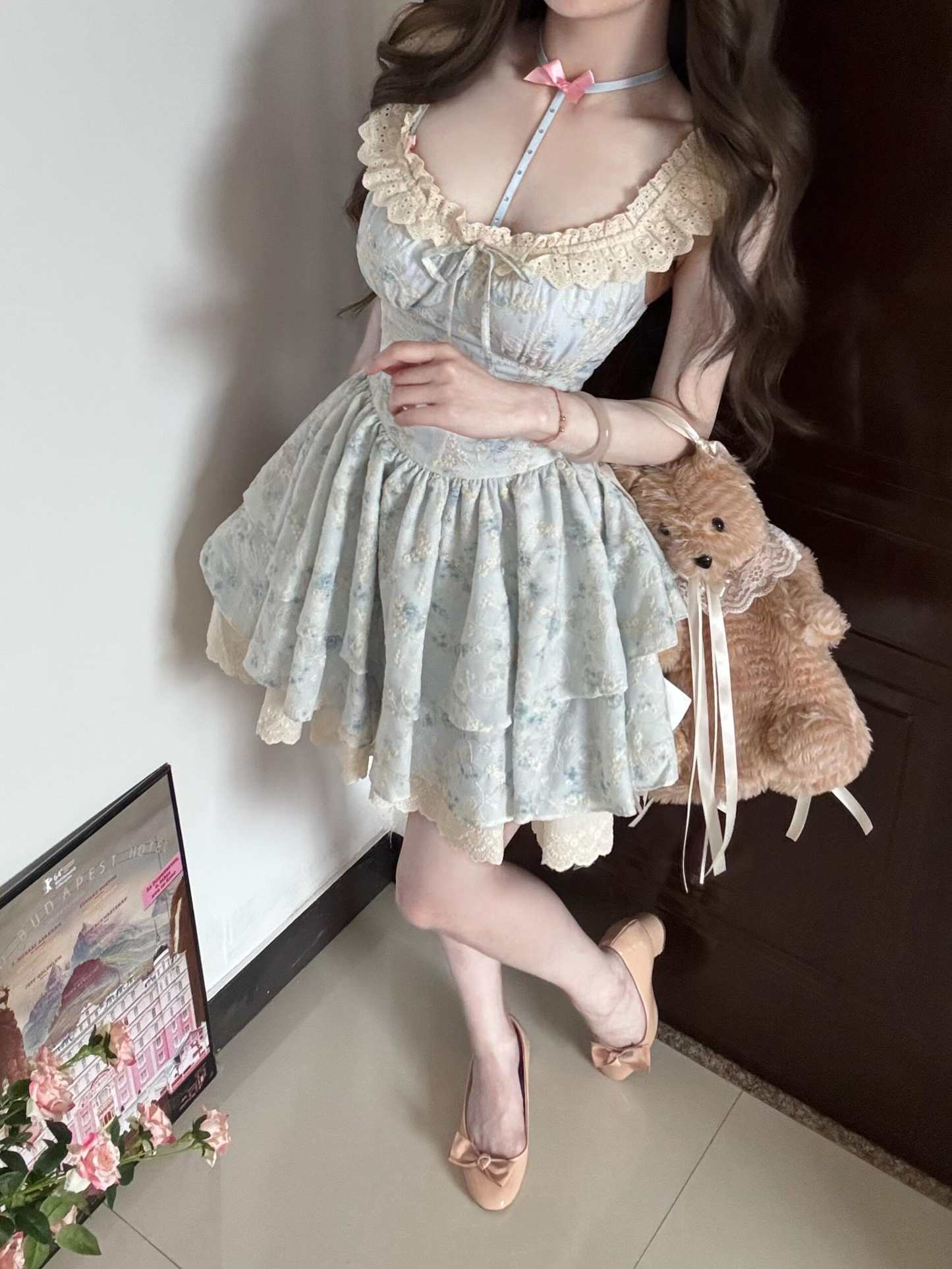 Waist Floral Lace Princess Dress PA20212