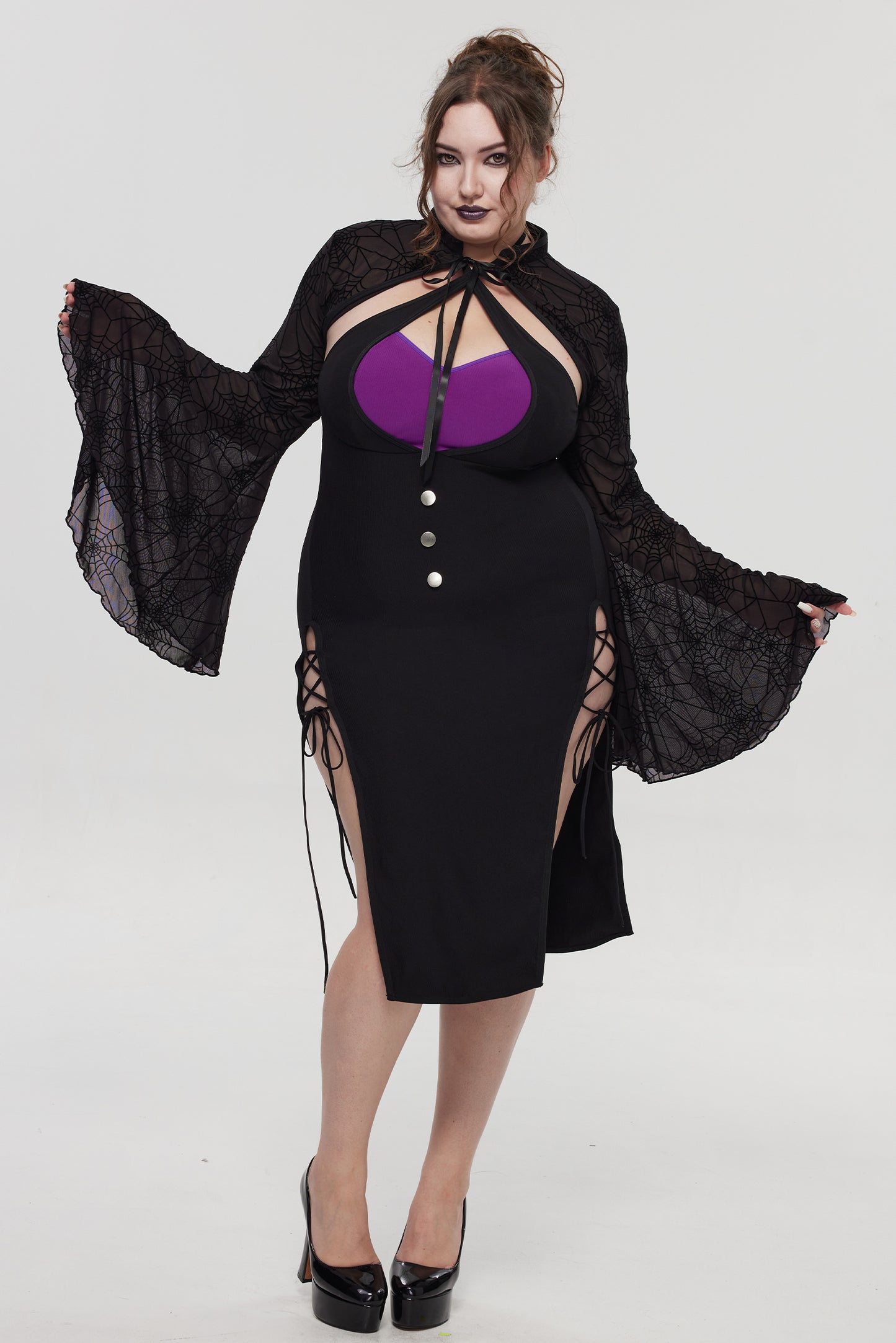 Pre-Sale Gothic Lace Spider Lingerie Set (2-Piece) HK003
