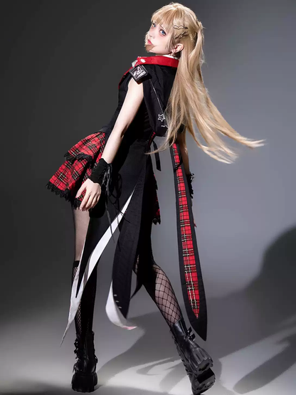 Rock bunny punk gothic hooded lolita PA20268