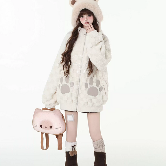 Lambskin stand collar quilted jacket PA20131