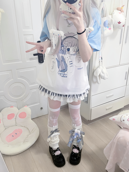 Water-colored cute T-shirt PA20155