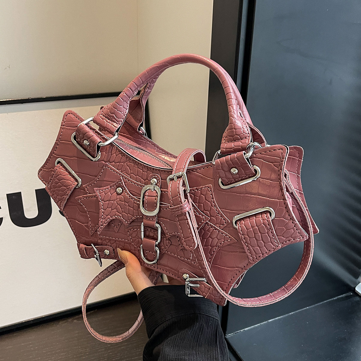 Gothic batwing Y2K rivet bag PA20230