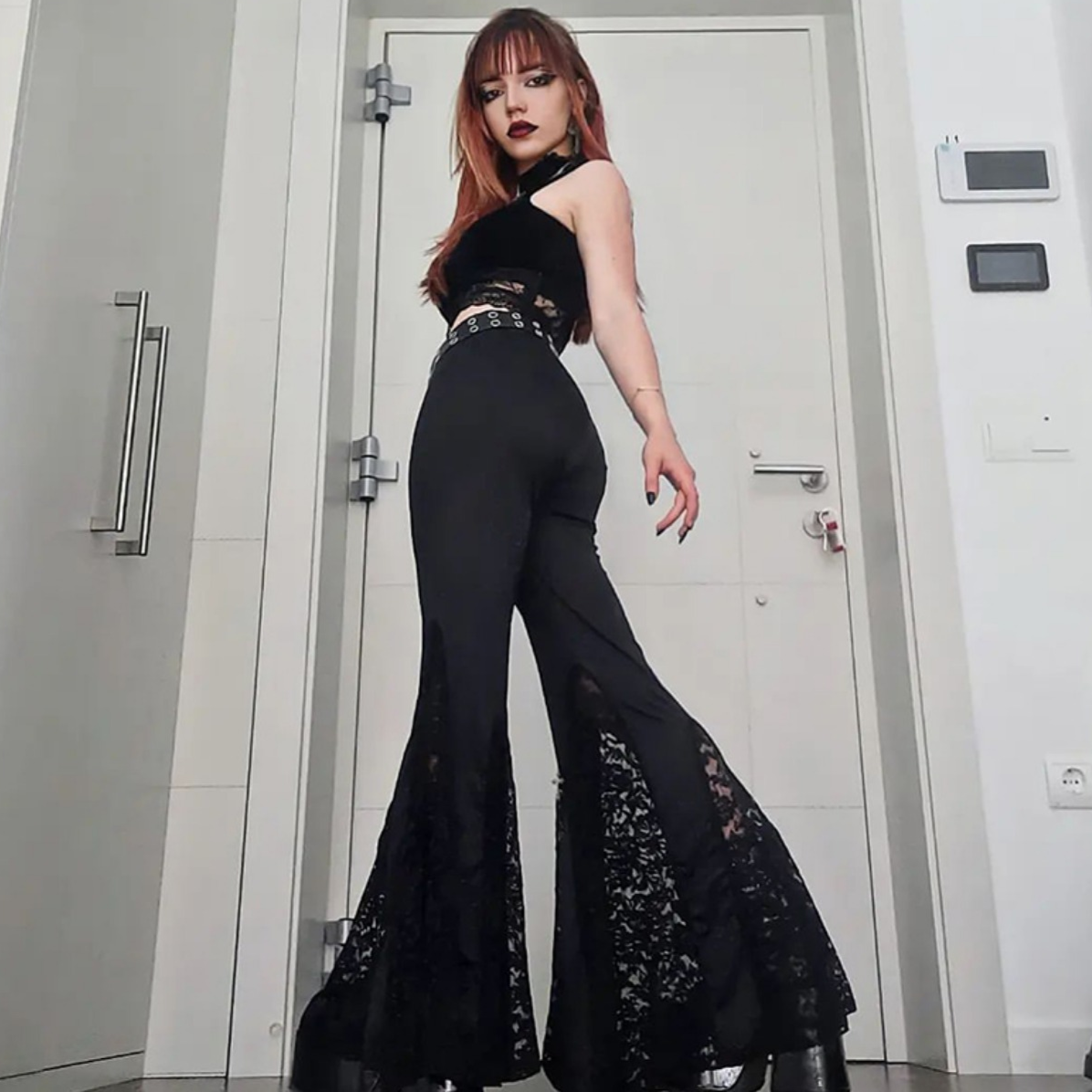 Subculture Gothic Lace Rock Trousers PA20166