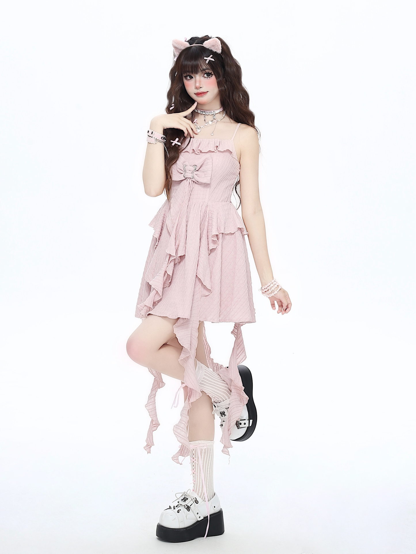 Temperament seaside suspender dress PA20140