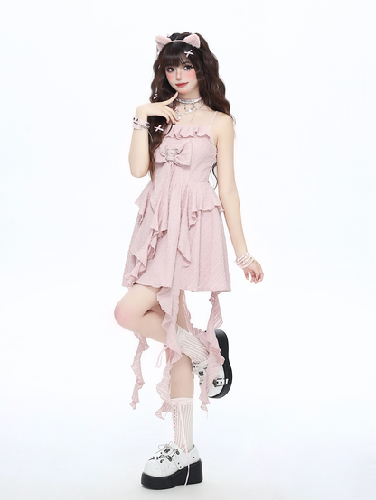 Temperament seaside suspender dress PA20140