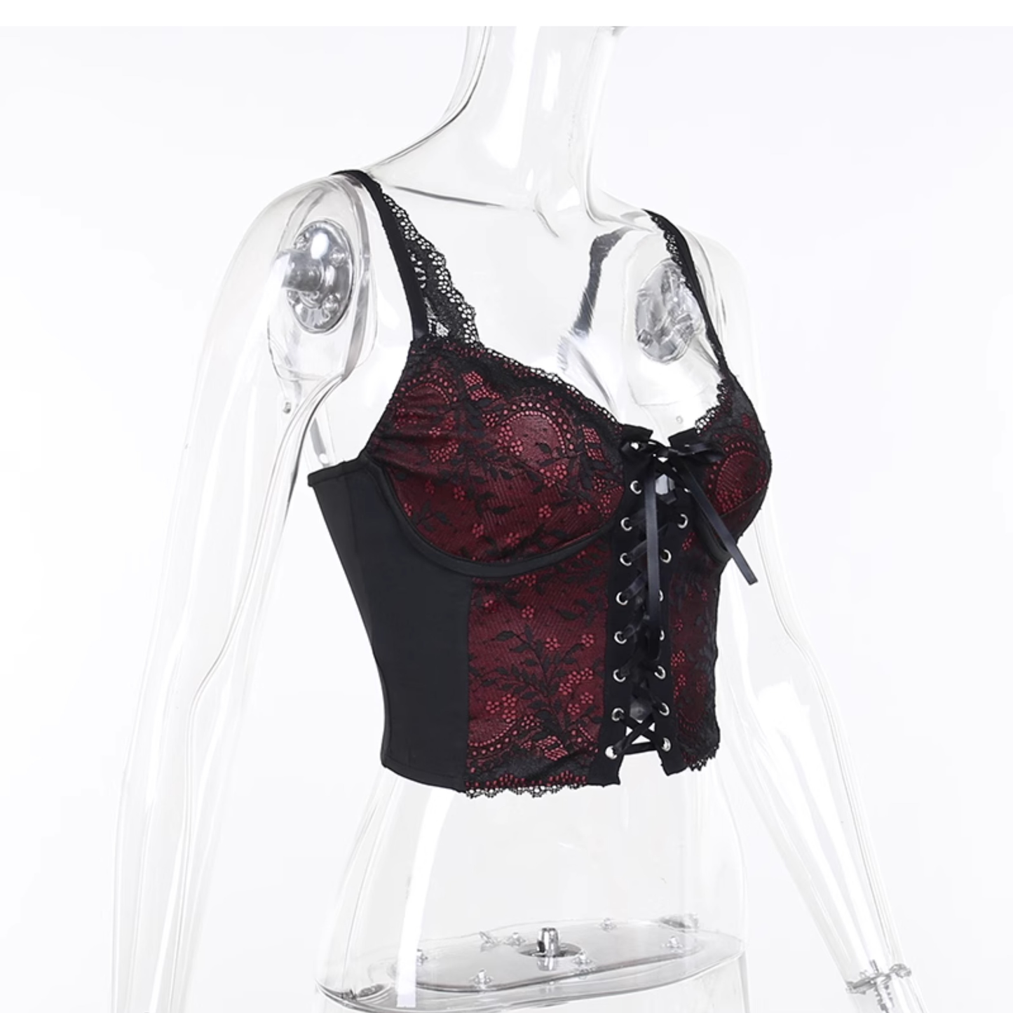 Gothic lace subculture bra suspenders PA20173