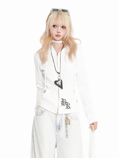 Gothic Hooded Double Zip Cardigan PA20274