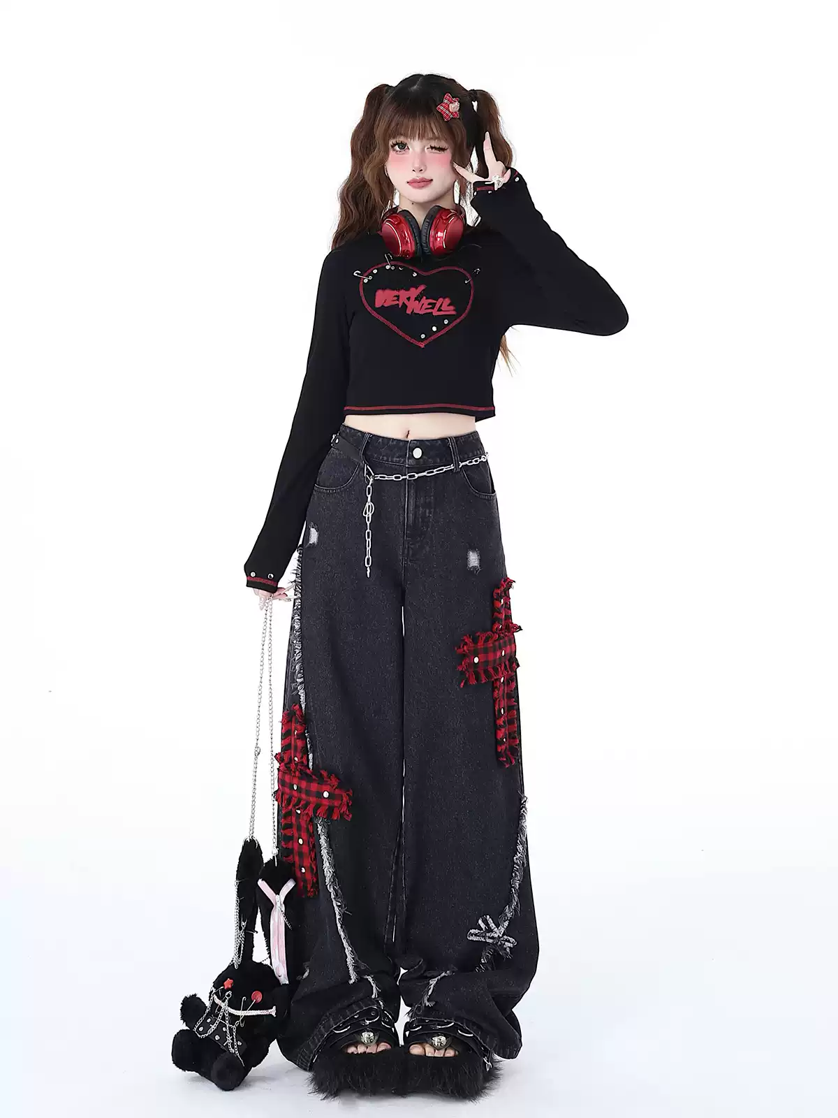 Rock punk ripped jeans PA20136
