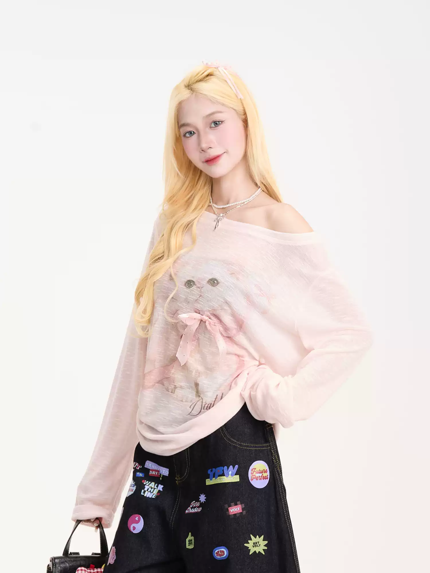 Cute pleated thin blouse set PA20160