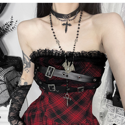 Plaid Subculture Maxi Skirt PA20119