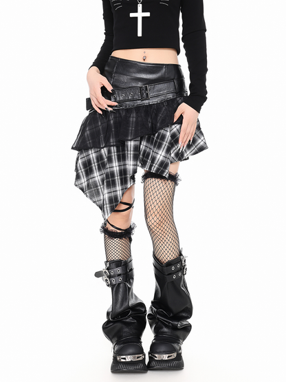 Retro Gothic Subculture Asymmetrical Skirt PA20270
